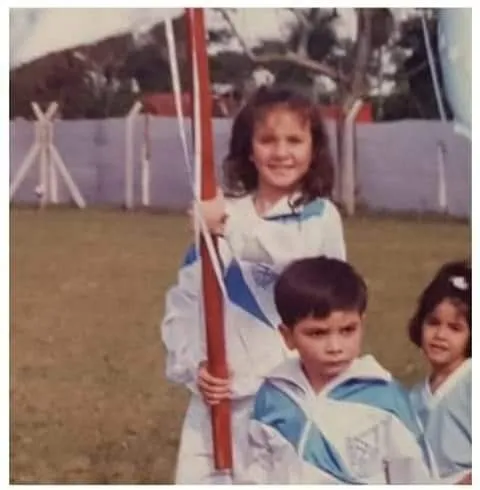 Con su hermano Richard, apoyando desde niños al Club Pirayú Sport